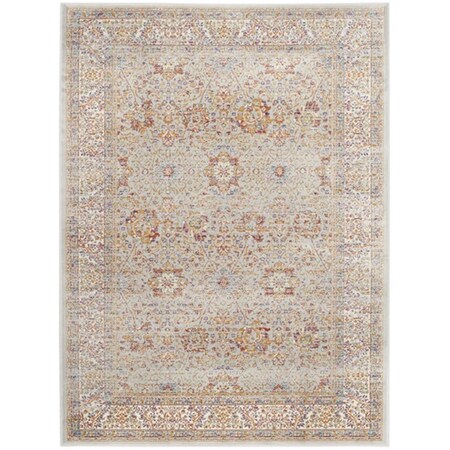 Safavieh 4 x 5 ft.-7 in. Small Rectangle Sevilla Power Loomed RugSilver & Ivory SEV810A-4